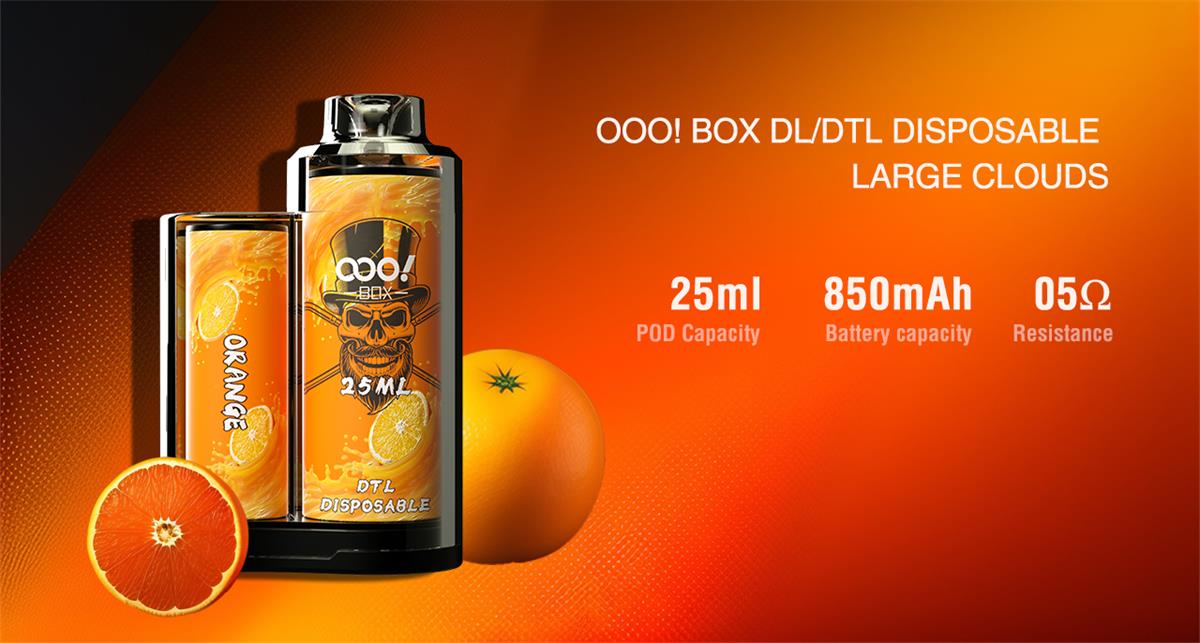 OOO! BIGBOSS DTL/DL Disposable Vape POD 12000 Puffs 25ml large clouds with adjustable airflow and rechargeable battery
